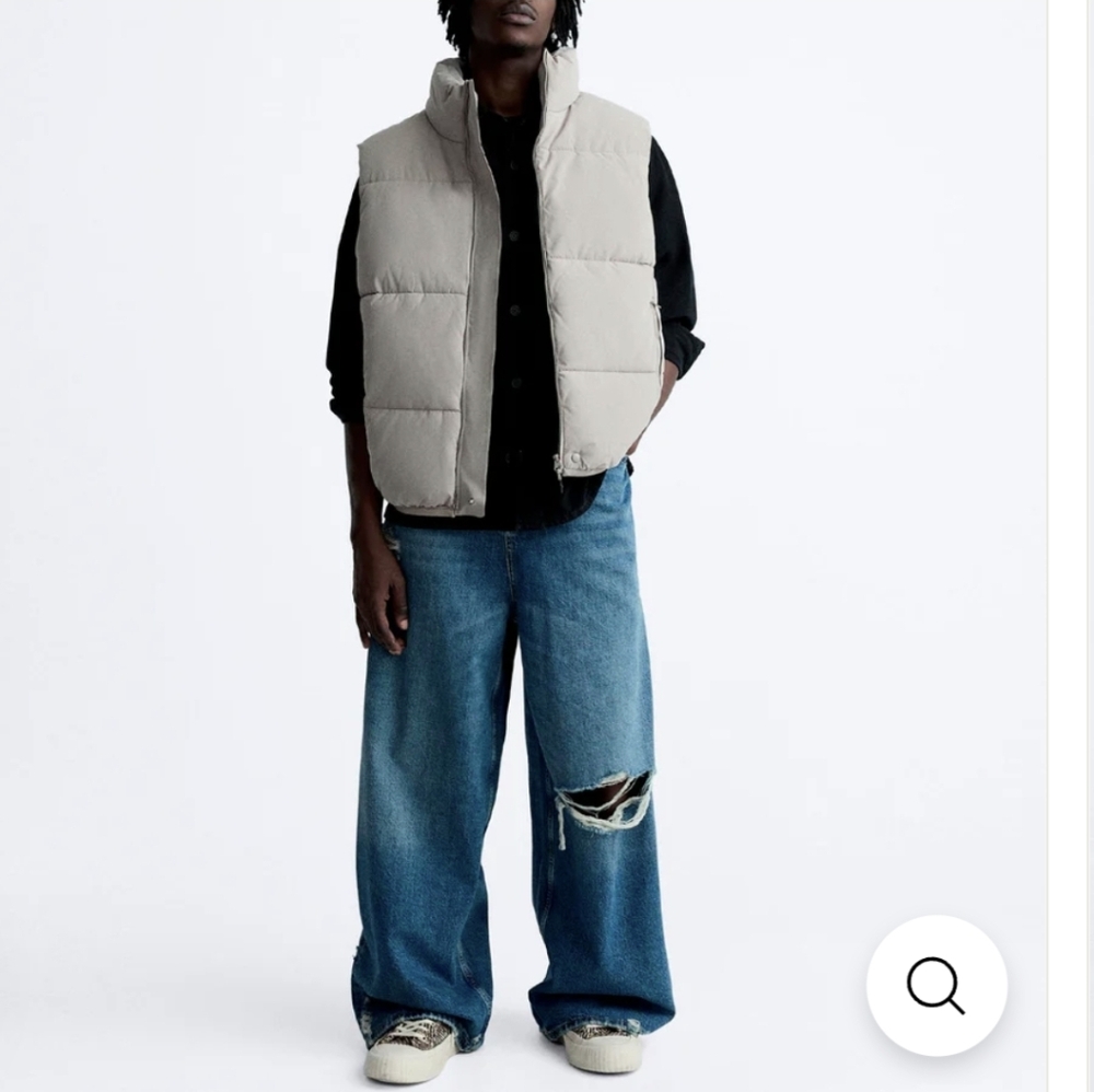 Zara Mens Parachute Gillet